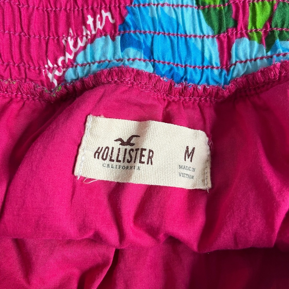 Hollister Y2K Floral Mini Skirt Pink Blue Boho Skater Festival Size M - Picture 7 of 8